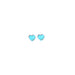 Sterling Small Turquoise Heart Stud Earrings