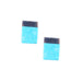 Sterling Slab Turquoise Stud Earrings