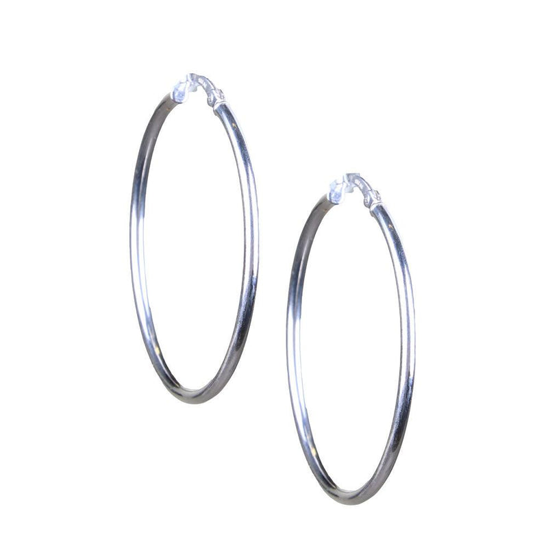 Sterling Medium Hoop Earrings