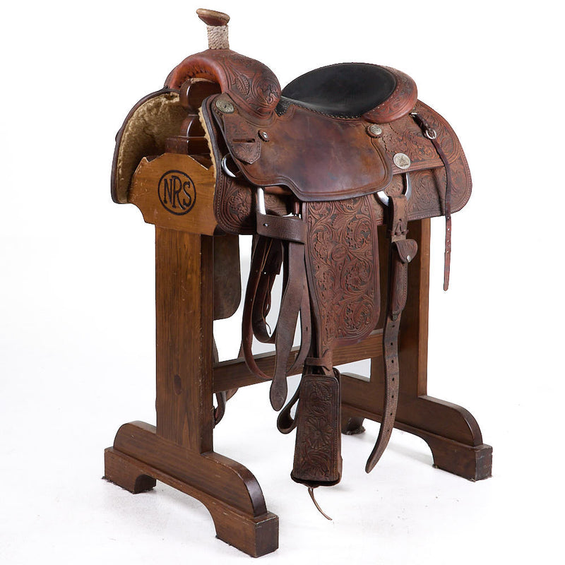 Used 15in Floral Tooled Calf Roper