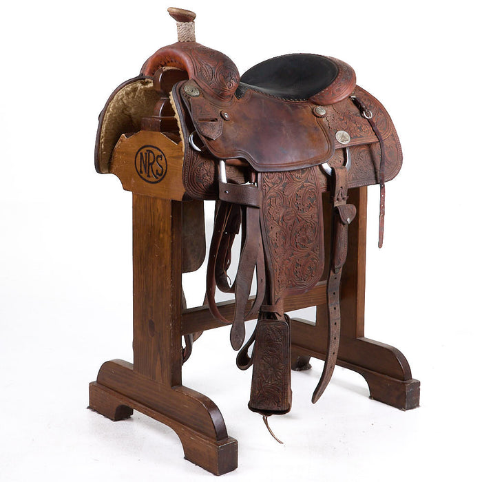 Used 15in Floral Tooled Calf Roper