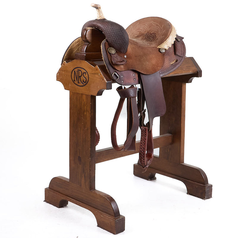 Used 14in Basket Stamp Barrel Saddle