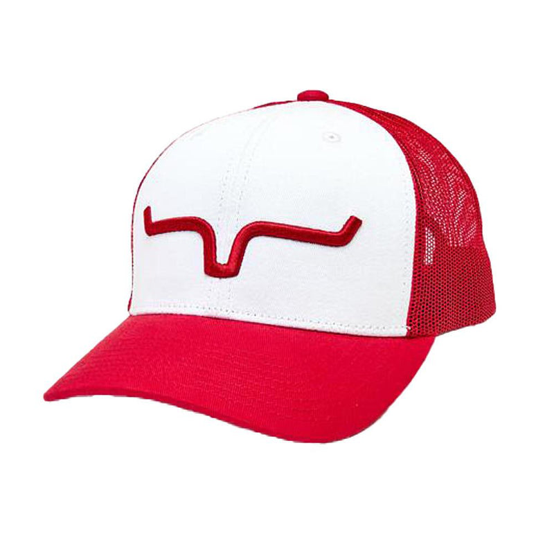Men's Weekly Trucker White & Red Cap