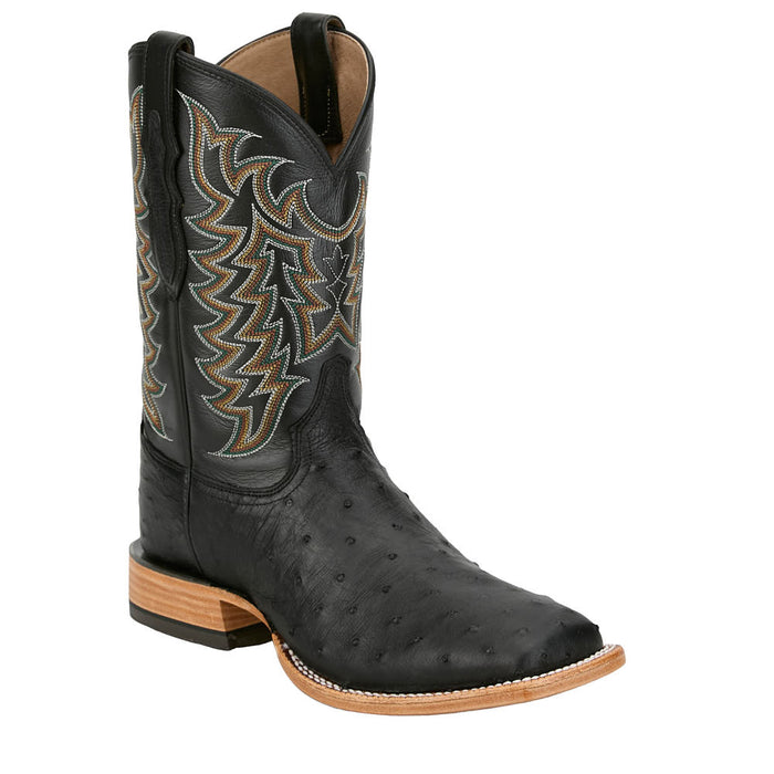 Men's Heritage Juan Black Full Quill Ostrich Vamp 11in Black Top