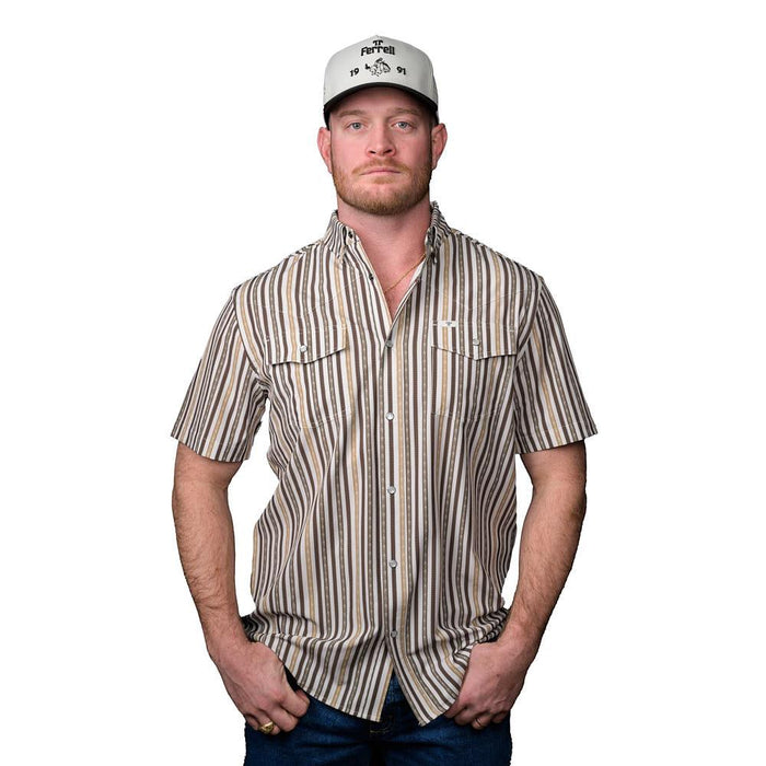Men's Brown Wyatt Short Sleeve Snap Shirt