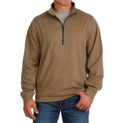 Men's Brown Zip Pullover