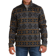 Men's Charcoal Printed Pullover