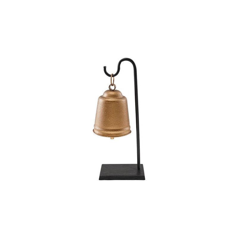 Antique Gold Metal Bell with Stand