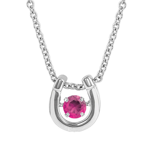 July Birthstone Horseshoe Necklace