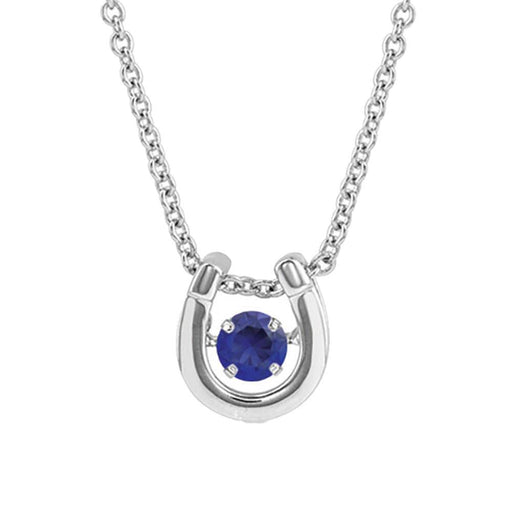 September Birthstone Horseshoe Necklace
