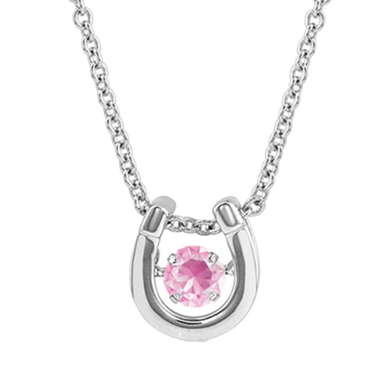 October Birthstone Horseshoe Necklace