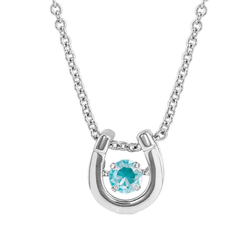December Birthstone Horseshoe Necklace