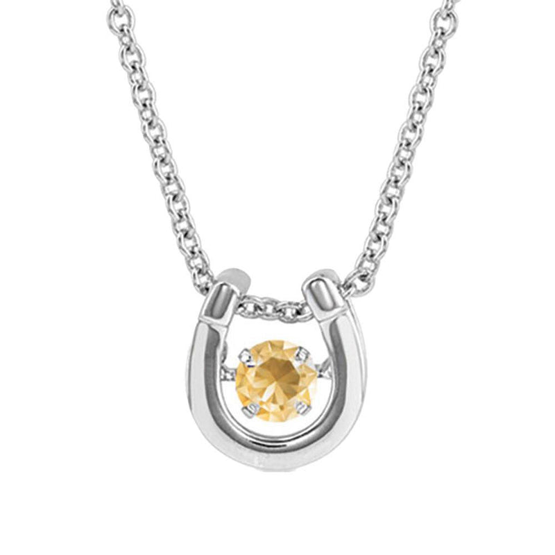 November Birthstone Horseshoe Necklace