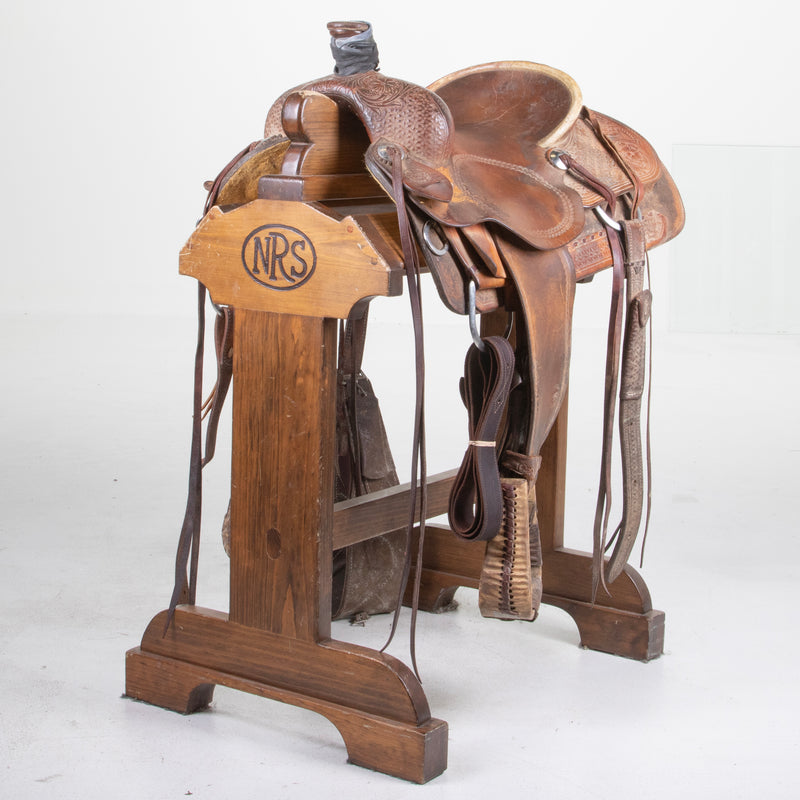 Used 15.5in Floral and Geometric Tooled Ranch Roper