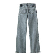 Girl's Stonewash Wide Leg Jeans