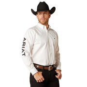 Men's White & Black Team Logo Shirt