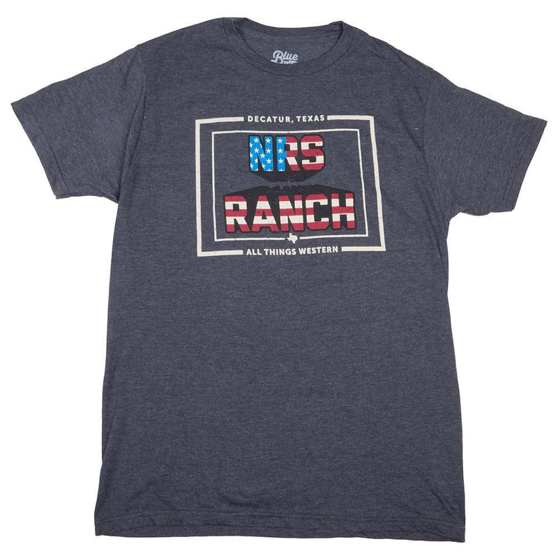 Ranch Black with Flag Logo Tee Shirt