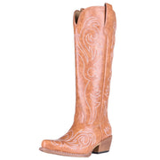 Women's Faux Leather Tan Vamp 16in Matching Top Boot
