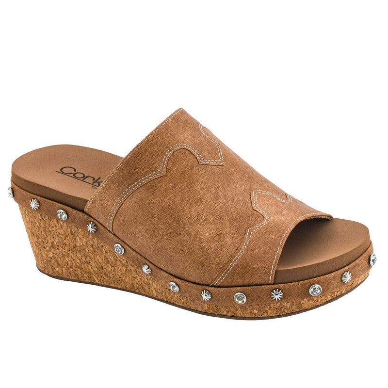 Women's Actin Up Cognac Wedge Sandal
