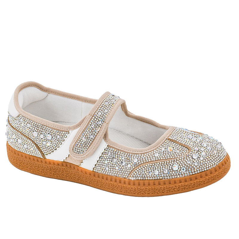 Women's Calm Down Rhinestone Tennis Shoe
