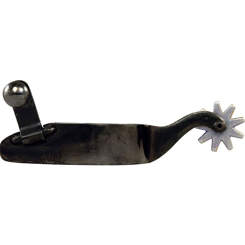 1in Black Ranch Roper Spurs