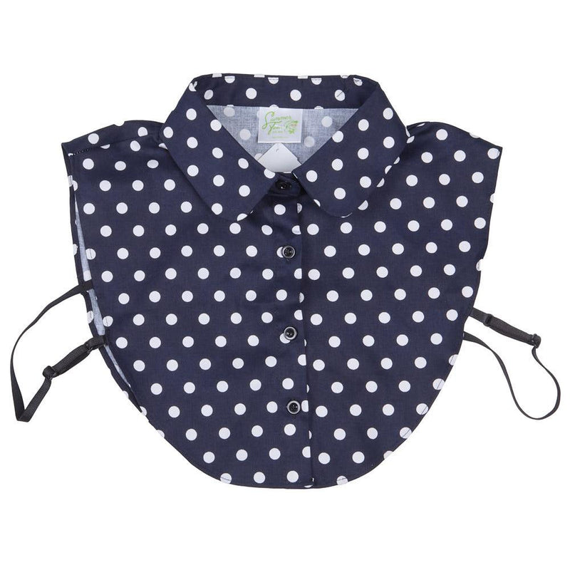 Navy Polka Dot Corporate Collar