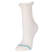 Kid's Ivory Ruffle Icon Crew Socks