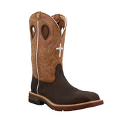 Men's Dark Brown Alloy Square Toe 12in Work Boot
