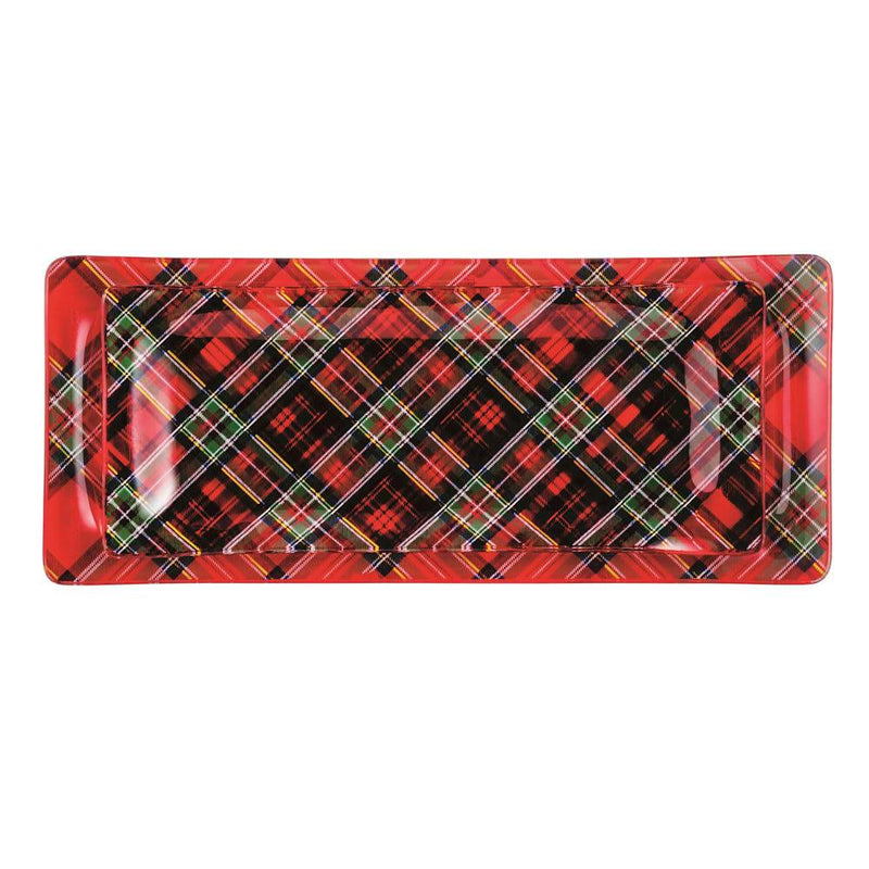 Tartan Glass Tray Set