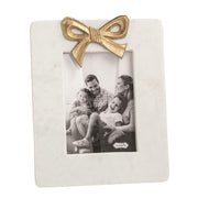 Large Gold Bow Marble Frame