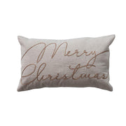 Merry Christmas Natural Pillow