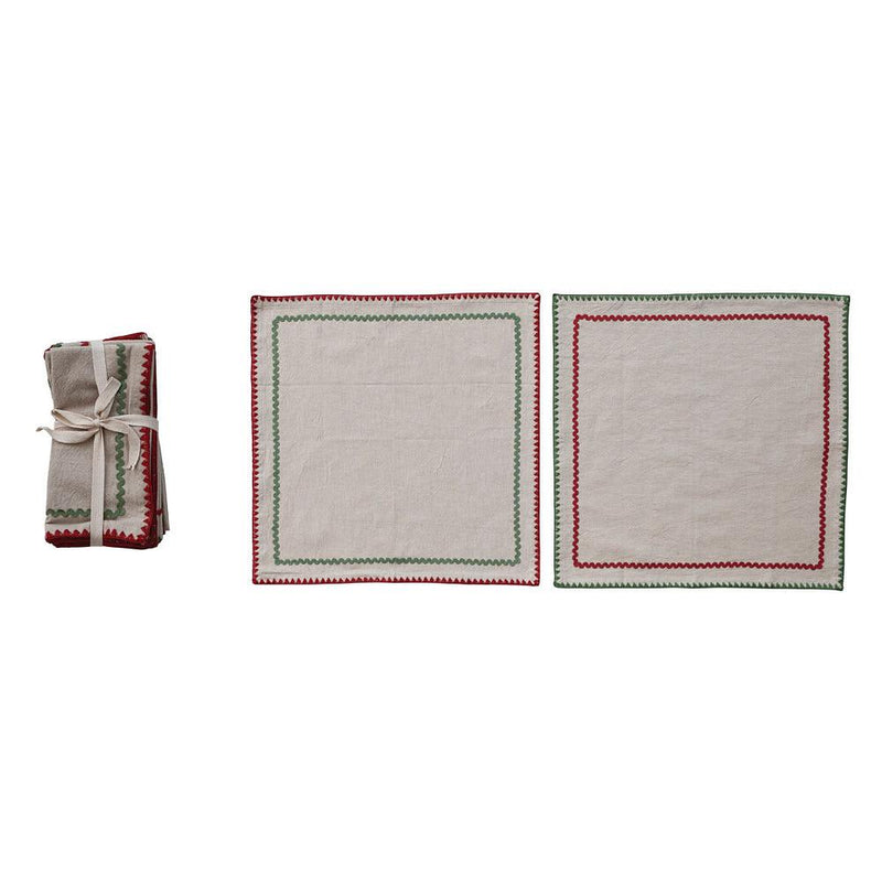 Ric Rac Trim Napkin Set