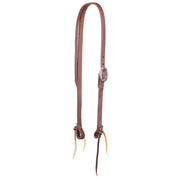 3/4in Indian Tan Oiled Floral Cart Buckle Slit Ear Headstall