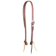 3/4in Indian Tan Oiled Floral Heel Buckle Slit Ear Headstall