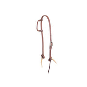 3/4in Indian Tan Oiled Floral Cart Buckle Single Ear Headstall