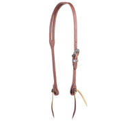 5/8in Indian Tan Oiled Floral Heel Buckle Slot Ear Headstall