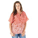 True Blue Ethyl Women's Red Print Top