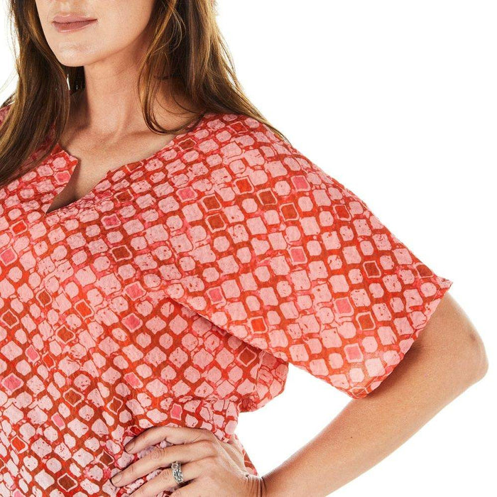 True Blue Ethyl Women's Red Print Top