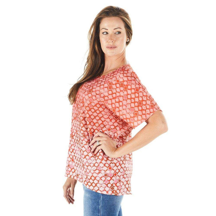 True Blue Ethyl Women's Red Print Top