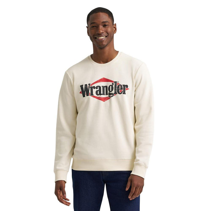 Men's White Logo Fleece Pullover