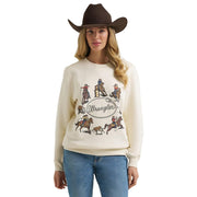 Women's White Rodeo Event Sweatshirt