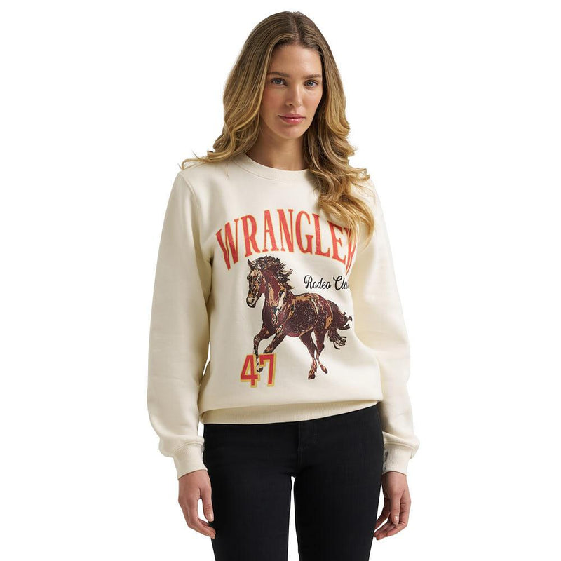 Women's White Rodeo Club Sweatshirt