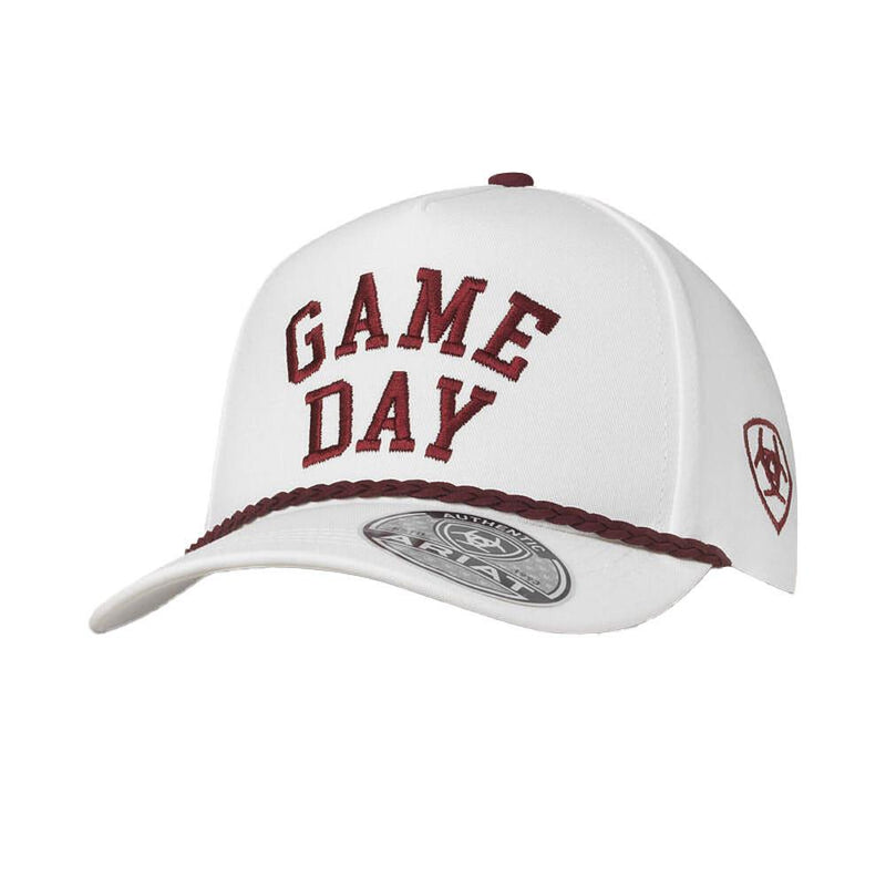 White & Maroon Game Day Cap