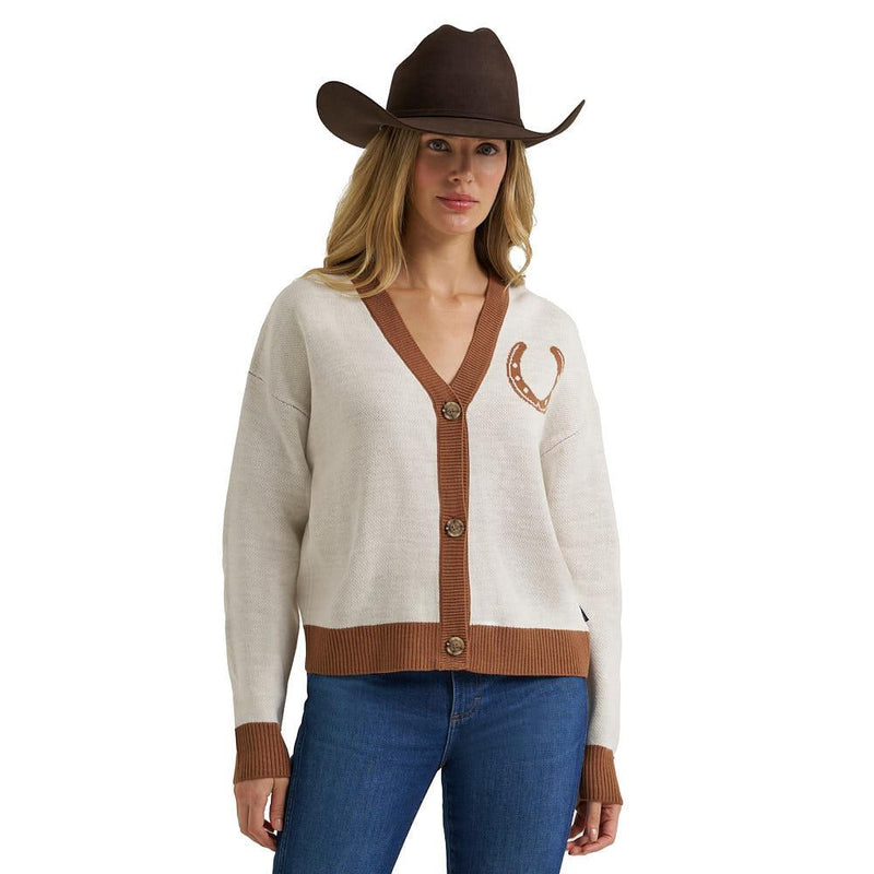 Women's Cream Horseshoe Cardigan