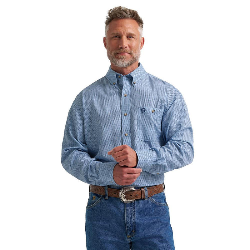 George Strait Blue Print Shirt