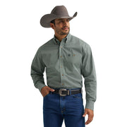 Men's George Strait Green Print Shirt