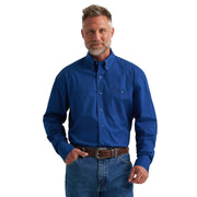 George Strait Blue Solid Shirt