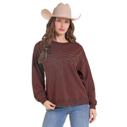 Women's Boot Stitch Chocolate Pullover