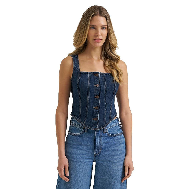 Women's Dark Denim Vest