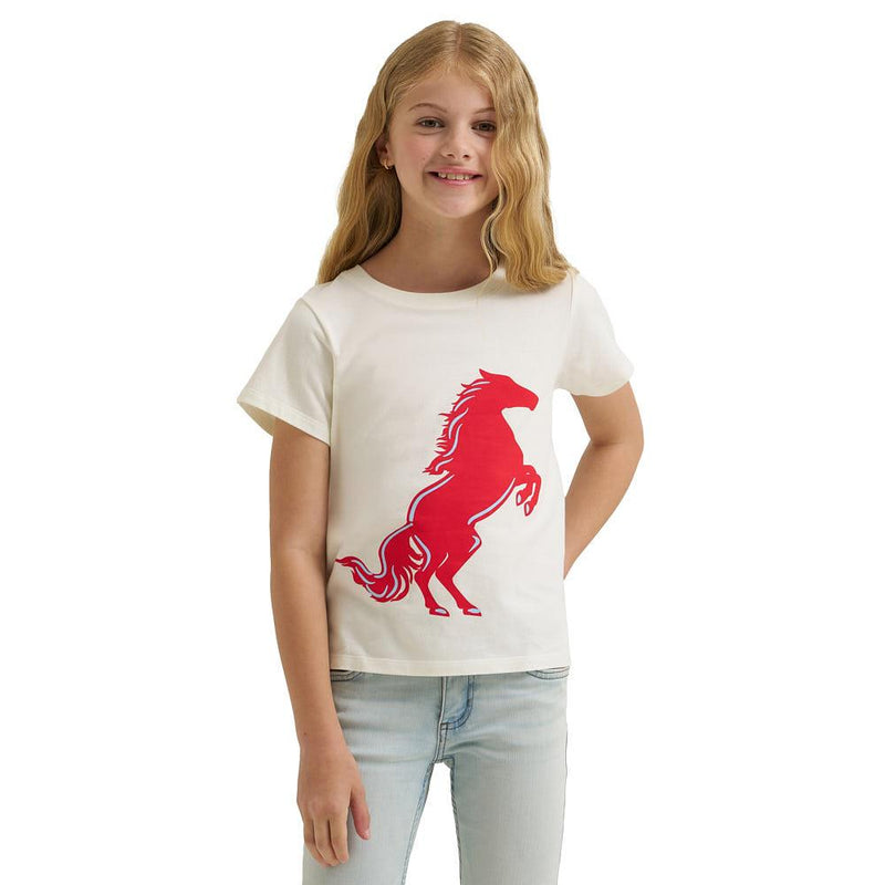 Lainey Wilson Girl's White Peace, Love, & Cowboys Tee Shirt